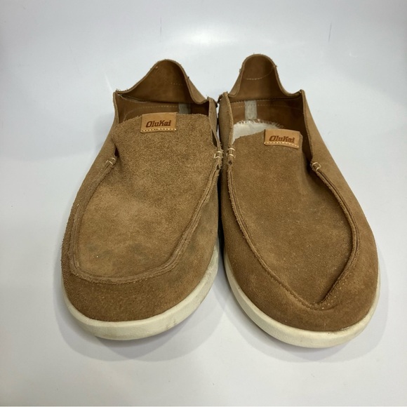 Olukai Nalukai Kala slip on shoes loafers tan brown men’s size 13 casual trendy - Picture 3 of 11